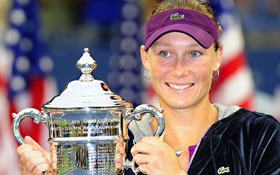 Sam Stosur with US Open trophy