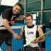 Michael Dobbie (left) challenged Dave Hughes on Twitter to a match at Melbourne Park.
Ross Campbell