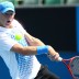Luke Saville players a backhand at Australian Open 2011 Junior Boys' Championships.