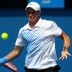Sean Berman plays a forehand during the Australian Open junior boys 2011.