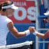 Sam Stosur muscled her way to victory against the diminutive Lauren Davis.