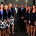 The Italian and Australian Fed Cup teams pose together before the official dinner in Hobart. DAVID CLIFFORD