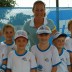 Sam poses with some young fans. TENNIS AUSTRALIA
