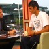 Bernard Tomic is interviewed by Tennis Channel at Wimbledon.