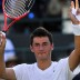 Australian player Bernard Tomic celebrates his third round win over Robin Soderling at Wimbledon. Getty Images