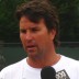 Pat Rafter talks to the media in London ahead of next week's Davis Cup tie in Beijing. .