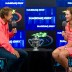 Mats Wilander (left) interviews Sam Stosur the morning after her US Open triumph. Photo: Mark Riedy
