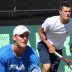 Matt Ebden (left) and Bernard Tomic in action. TENNIS AUSTRALIA