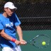Matt Ebden thumps a backhand during practice. TENNIS AUSTRALIA