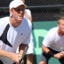 Chris Guccione (left) and Lleyton Hewitt at the ready. TENNIS AUSTRALIA