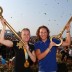 Hurdler Sally Pearson (left) and Sam Stosur receive the keys to Gold Coast City. Getty Images
