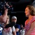 Sam Stosur photo opportunity and interviews at Times Square New York. Photo: Mark Riedy.