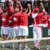 The Swiss Davis Cup team takes a bow. TENNIS AUSTRALIA
