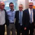 Australian tennis celebrates Sam Stosur's US Open win (l to r:) Scott Draper, John Fitzgerald, Craig Morris, Craig Tiley, Steve Wood and Neale Fraser.