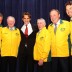 Six No.1s (l to r): Lleyton Hewitt, Frank Sedgman, Roger Federer, Ken Rosewall, John Newcombe and Pat Rafter. GETTY IMAGES
