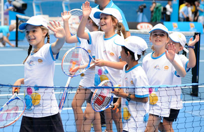 Kids on court at RLA Kids on court at RLA