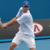 Carsten Ball in action in his second round qualifying win at Australian Open 2012; Rachel Bird 