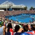 A packed Margaret Court Arena for the James Duckworth and Matt Ebden matches. GETTY IMAGES