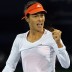 Ana Ivanovic celebrates during her match against Francesca Schiavone at the WTA Dubai event; Getty Images