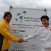 Australian Davis Cup captain Pat Rafter with Chinese captain Shao Xuan Zeng