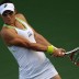 Sam Stosur plays a backhand against Lucie Safarova during their match at the WTA Dubai event; Getty Images