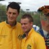 Bernard Tomic and Lleyton Hewitt in Geelong. 