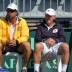 Australian Davis Cup captain Pat Rafter and coach Tony Roche: Tennis Australia 