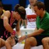 Sam Stosur and Fed Cup captain David Taylor make some last-minute preparations before Stosur takes to the court against Angelique Kerber; Getty Images