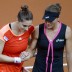 Andrea Petkovic (L) and Sam Stosur shake hands after their match; Getty Images