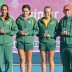 Australia's Junior Fed Cup team (L-R) Naiktha Bains, Isabelle Wallace, Zoe Hives and captain Nicole Pratt; Bill Conroy
