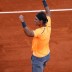 Rafael Nadal celebrates winning match point against Gilles Simon in their semifinal at the ATP Monte Carlo Masters; Getty Images