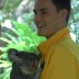Bernard Tomic hugs a koala