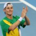 Matt Ebden wins his singles against Suk-Young Jeong on the first day's play at the Asia-Oceania Davis Cup tie between Australia and Korea. GETTY IMAGES 