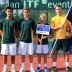 The Australian team at the World Junior Tennis Championships in Kuching, Malaysia (L-R) Brian Tran, Oliver Anderson, Scott Jones and captain Jarrad Bunt; photo credit Wee Thian Yew