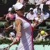 Sam Stosur hits a return to Britain's Elena Baltacha during their first round match of the French Open at Roland Garros in Paris; Getty Images