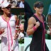 Aussie Sam Stosur is the only top player to wear Asics-branded gear - here she can be seen in the contrasting versions of the dress she has worn during the 2012 French Open; Getty Images