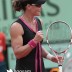 Sam Stosur celebrates after defeating Nadia Petrova for just the third time in her career in their third round match of the French Open at Roland Garros in Paris; Getty Images