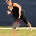 Casey Dellacqua serves during her first round match against Garbine Muguzura Blanco at the WTA event in Birmingham. Dellacqua won 6-2 3-6 6-2; Getty Images