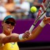 Sam Stosur was Australia's sole representative in the women's singles for Australia, seen here playing a backhand volley in her match against Carla Suarez Navarro of Spain in the first round on Court No.1 at Wimbledon; Getty Images