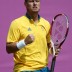 Lleyton Hewitt brought some joy to Australia with a hard-fought three-set win over Sergiy Stakhovsky of Ukraine in the first round of the men's singles at the London 2012 Olympics; Getty Images