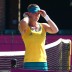 Sam Stosur prepares for her practice session ahead of the 2012 London Olympic Games at Wimbledon in London, England; Getty Images