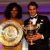 Wimbledon singles champions Serena Williams (L) and Roger Federer pose with their trophies at the Wimbledon Championships 2012 Winners Ball at the InterContinental Park Lane Hotel in London, England; Getty Images