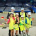 (Back row L-R) Deputy Premier and Minister for Tourism Hon Dr Kim Hames, and Minister for Sport and Recreation Hon Terry Waldron, with local Hot Shots participants at the Perth Arena; Credit: Jody D’Arcy