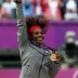 Women's singles gold medallist Serena Williams of the United States poses on the podium during the medal ceremony at the London 2012 Olympic Games at the All England Club; Getty Images