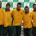 The Australian Davis Cup team at the draw in Hamburg (l to r): Chris Guccione, Matt Ebden, Bernard Tomic, Lleyton Hewitt and team captain Pat Rafter. TENNIS AUSTRALIA
