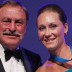 John Newcombe (left) and Sam Stosur, Newcombe Medal 2011. GETTY IMAGES