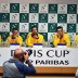 The Australian Davis Cup team attends its pre-draw press conference ahead of this weekend's world group play-off. TENNIS AUSTRALIA