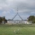 The Australian Open trophies outside Parliament House in Canberra; Tennis Australia