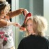 Sam Stosur trades in her racquet for a hair dryer. Credit: Bek Johnson