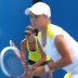 Casey Dellacqua of Australia looks on in her first round women's doubles match with Ashleigh Barty of Australia against Polona Hercog of Slovakia and Francesca Schiavone of Italy during day three of the 2013 Australian Open at Melbourne Park on January 16, 2013 in Melbourne, Australia; Getty Images Ashleigh Barty and Casey Dellacqua - 2013 Australian Open - Day 3